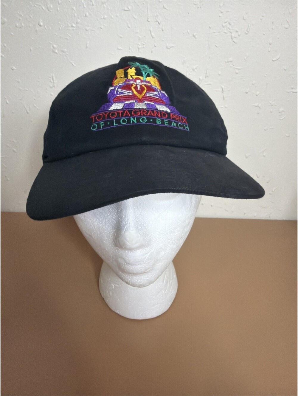 Vintage Black Toyota Grand Prix Long Beach SnapBack Beach Party Cap (D5)